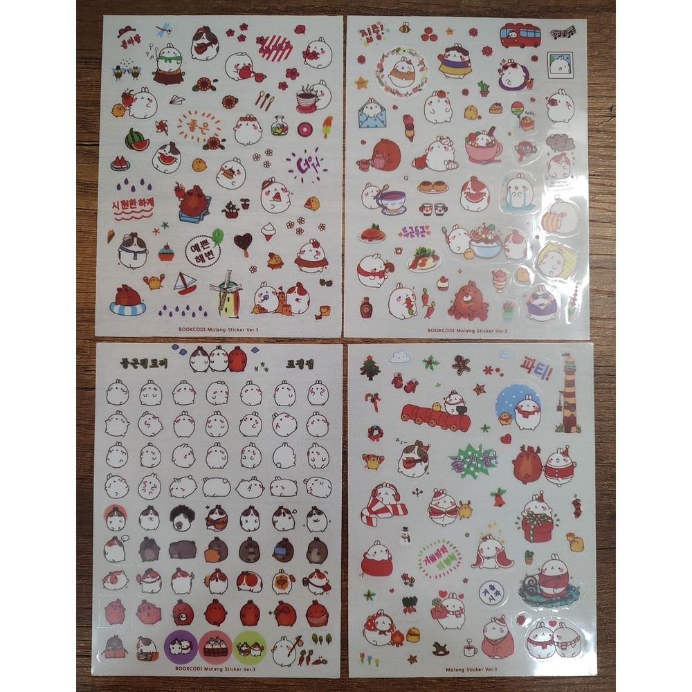 Bunny Rabbit Sticker Lot 4 Full Sheets Scrapbook Card Making Embellishments S255